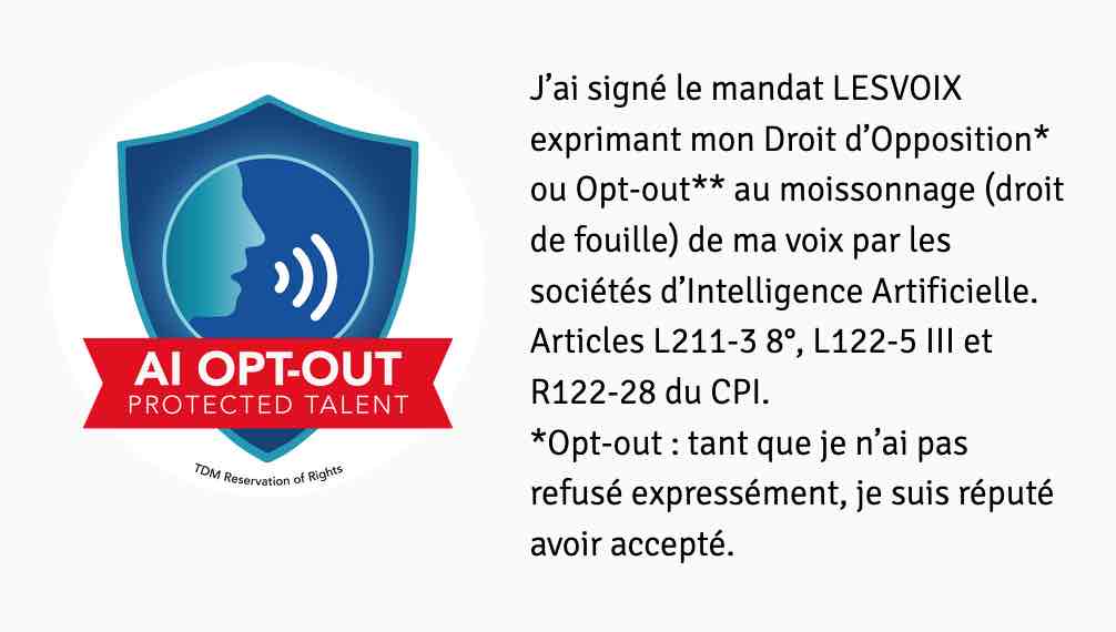 OPT OUT contre le siphonnage des voix par l'IA